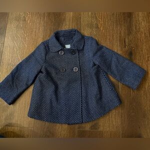 GAP Navy Polka Dot Kids Pea Coat